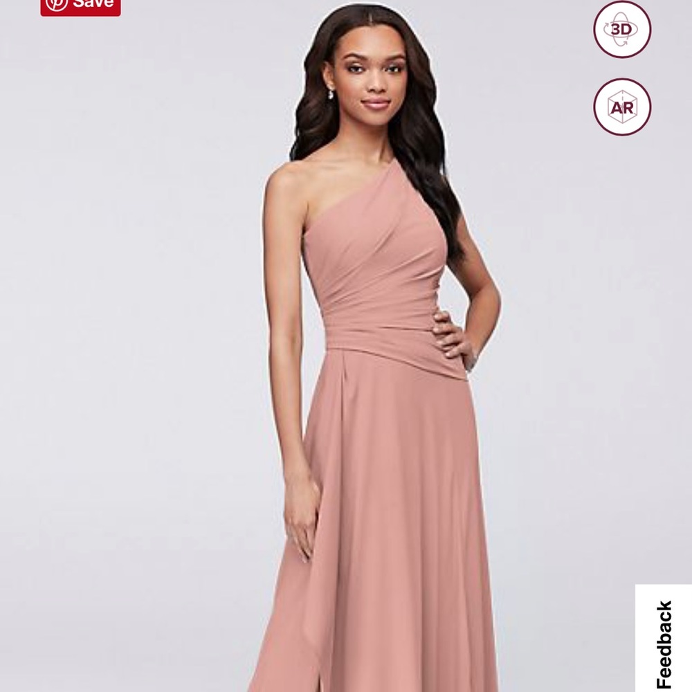 David Bridal Bridemaid One Shoulder Dress.